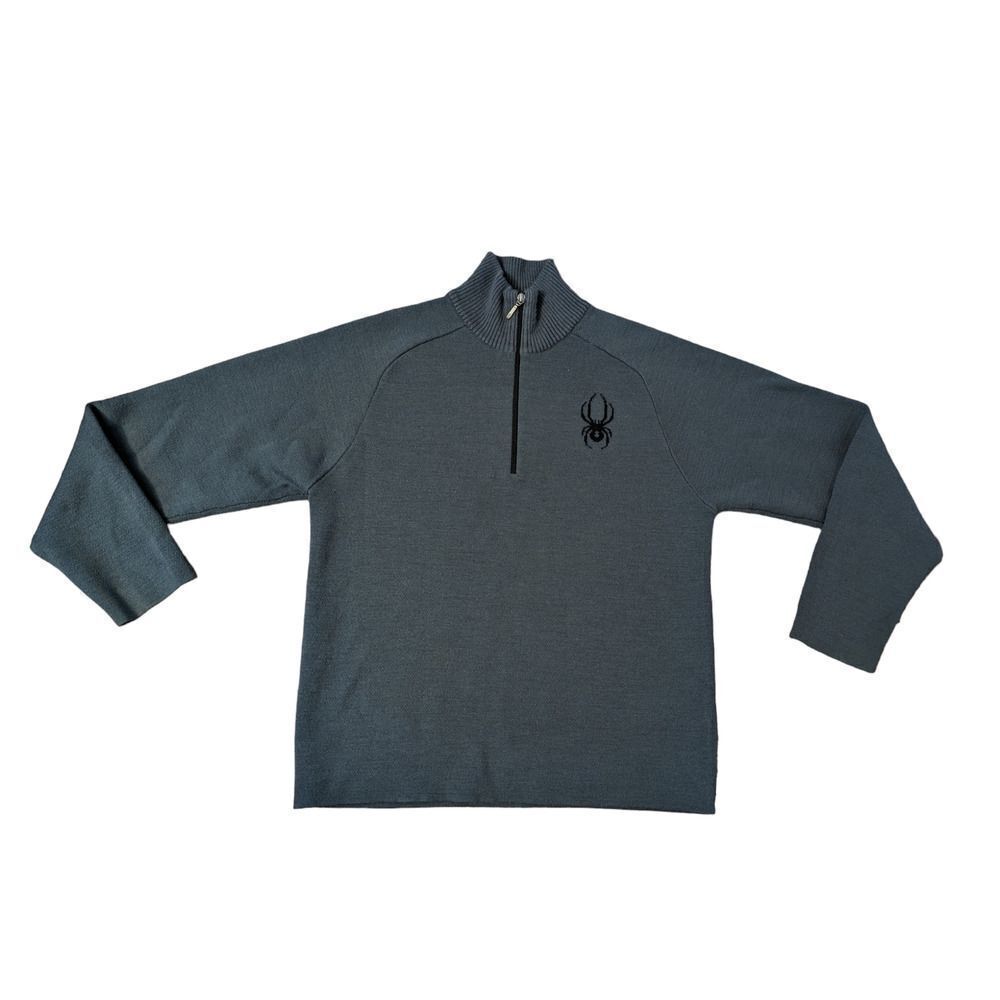 Spyder Gray Mens Small 1/4 Zip Sweater in good condition.